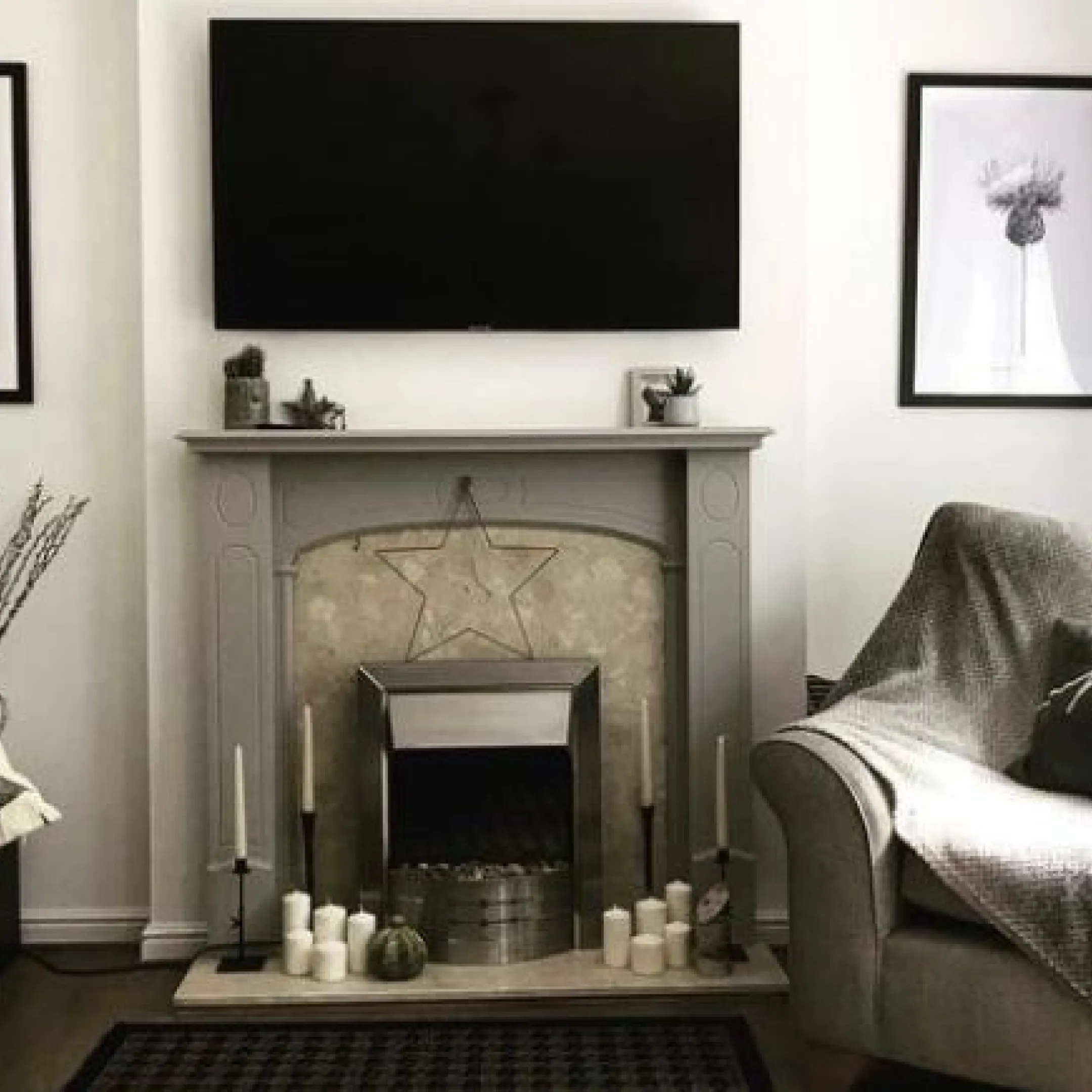 Living room feature wall